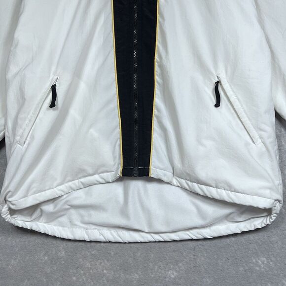 Vintage 90s Nike Windbreaker Jacket Womens Large Black/ White Lined Full Zip - Picture 4 of 14